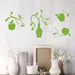 flower abstract art light green