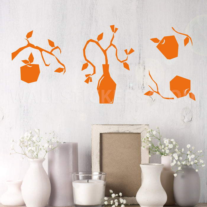 flower abstract art orange