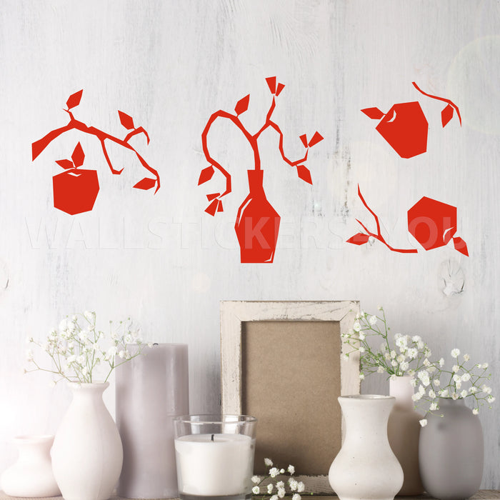 flower abstract art fire red