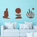 abstract shapes artwork brown
