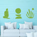 abstract shapes artwork
light green