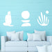 abstract shapes artwork white
