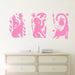 abstract artwork animals decal pink
