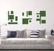 geometric abstract wall decal dark green