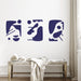 round shapes decal dark blue