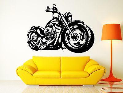 Wall Decal Decor Bike Biker Speed Motorcycle Anarchy Rock Unique Gift (z2646)