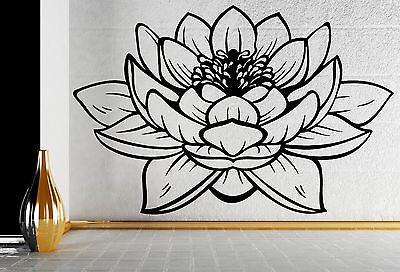 Lotus Flower Buddha Yoga Studio Meditation Decor Vinyl Decal Unique Gift z2906