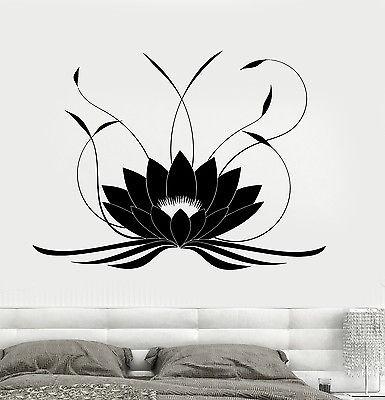 Lotus Flower Buddha Yoga Studio Meditate Decor Wall Sticker Vinyl Decal Unique Gift (z2905)