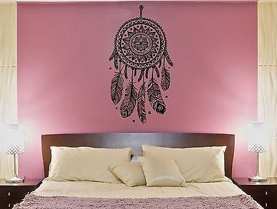 Vinyl Decal Wall Dreamcatcher Web Plumage Charm Art Sticker Unique Gift (ed130)