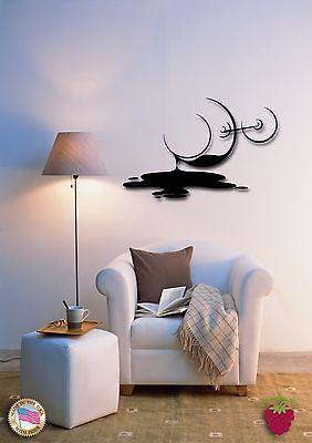 Wall Stickers Vinyl Decal Spilled Glass Of Wine Vine Romantic Decor (z1815)