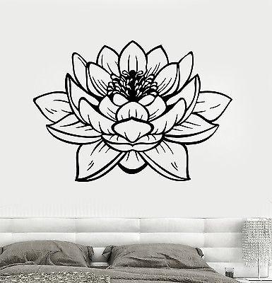 Lotus Flower Buddha Yoga Studio Meditation Decor Vinyl Decal Unique Gift z2906
