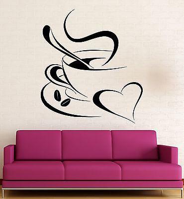 Vinyl Decal Coffee Break Romantic Coffee Shop Kitchen Cafe Wall Sticker Restaurant Decoration Unique Gift (ig2321)