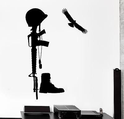 Wall Vinyl Marine Fallen Soldier Eagle Boots Guaranteed Quality Decal Unique Gift (z3451)