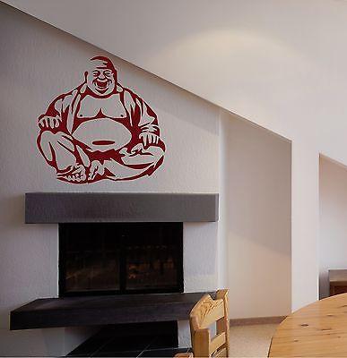 Happiness Laughing Buddha Amulet Buddhism Wall Stickers Vinyl Decal Unique Gift (ig2094)