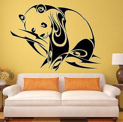 Panda Wall Stickers Animal Kids Room Nursery Tribal Vinyl Decal Unique Gift (ig2470)