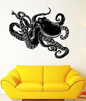 Octopus Vinyl Decal Marine Animal Sea Ocean Bathroom Wall Sticker Unique Gift (ig1965)