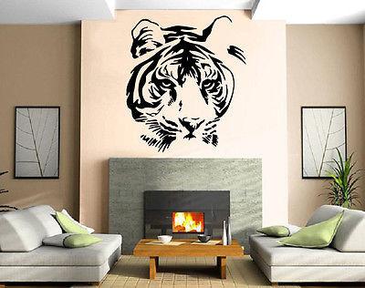 Wall Vinyl Art Sticker Tiger Head Animal Decor Unique Gift (m275)