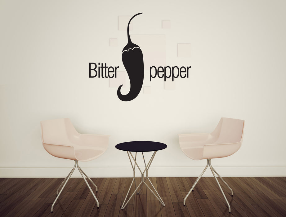 Wall Vinyl Decal Delicious Bitter Pepper for Lovers Taste Food Unique Gift (n1896)