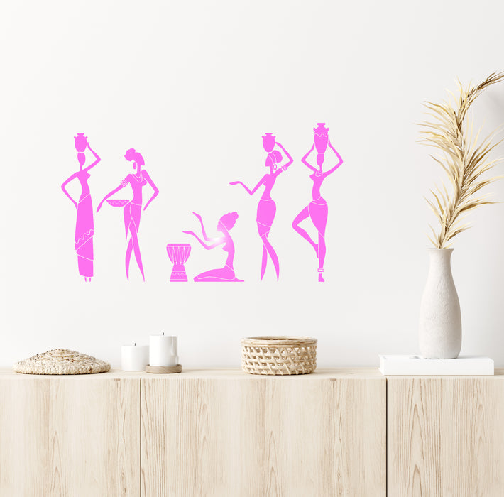 Vinyl Wall Decal African Women Ethnic Style Stickers Mural Unique Gift (ig4129)