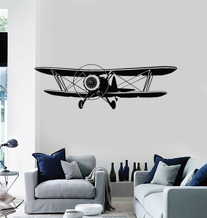 Vinyl Wall Decal Aircraft Aviation Boys Kids Boys Room Decor Stickers Mural (g1716)