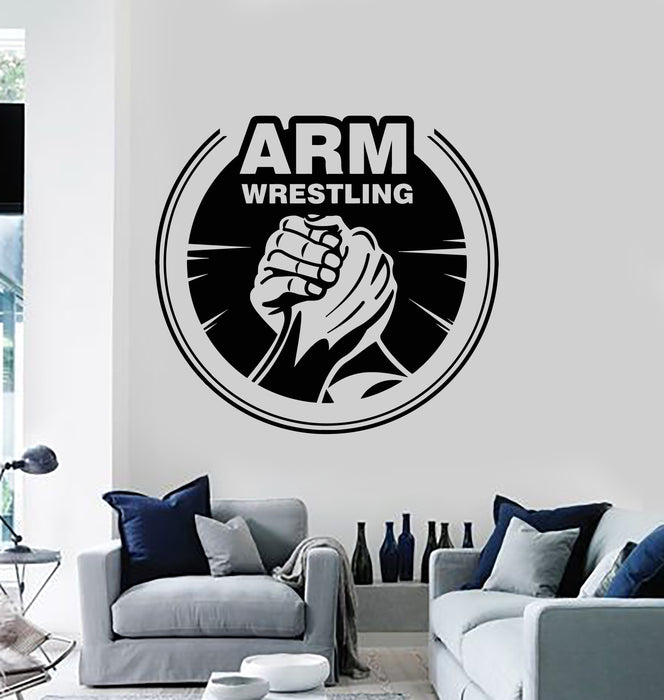 Vinyl Wall Decal Arm Wrestling Arm Sports Bodybuilding Stickers Mural (g5657)