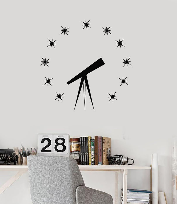 Vinyl Wall Decal Astronomy Science Stars Telescope Planetarium Decor Stickers Mural (ig5517)