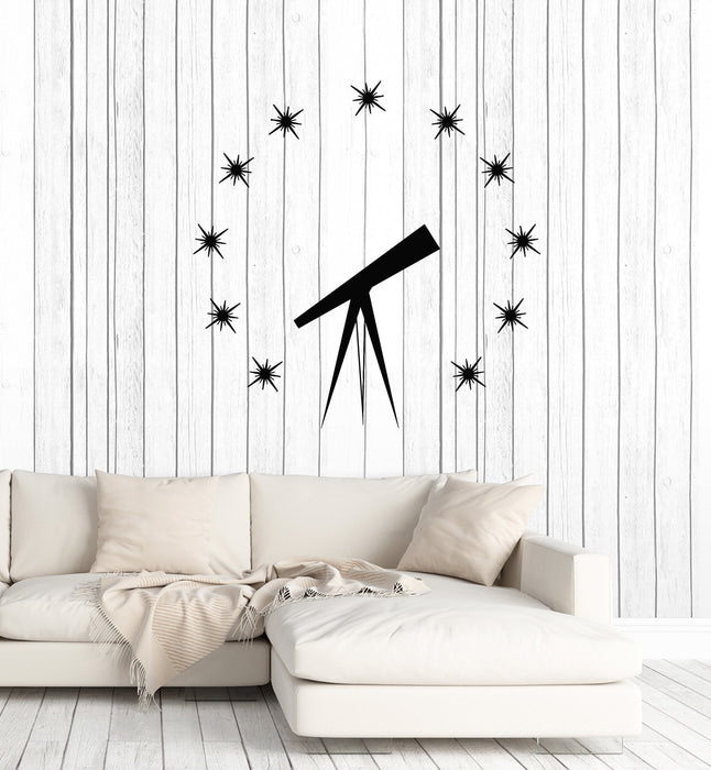 Vinyl Wall Decal Astronomy Science Stars Telescope Planetarium Decor Stickers Mural (ig5517)