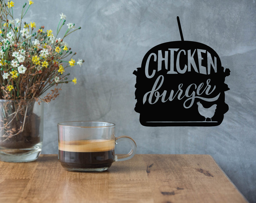 Vinyl Wall Decal Fast Food Cafe Chicken Burger Food Truck Stickers Mural (g6453)