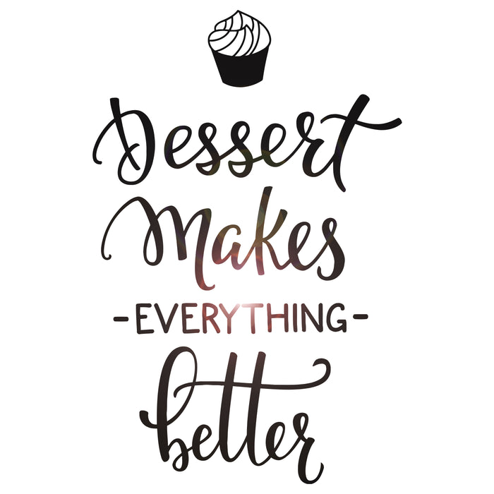 Vinyl Wall Decal Dessert Quote Bakery Shop Decor Window Lettering Stickers Mural (ig5468)