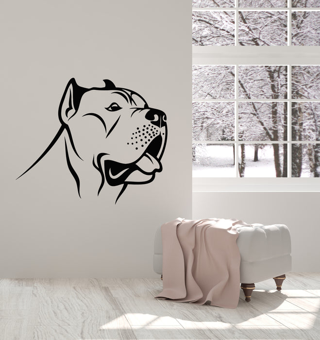 Vinyl Wall Decal Dog Head Pet Shop Home Grooming Animal Stickers Mural (g2747)
