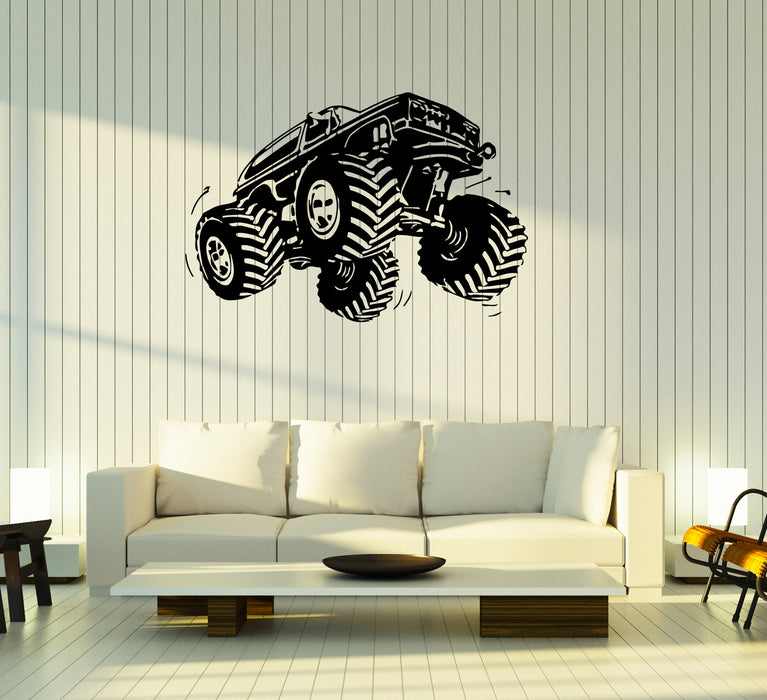 Wall Decal Truck Car Off Road Powerful Race Garage Vinyl Sticker (ed1635)