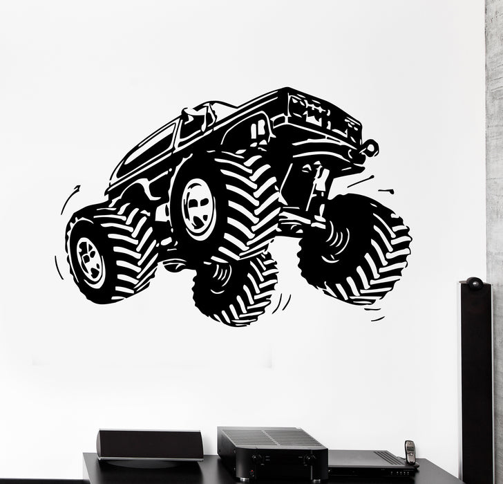 Wall Decal Truck Car Off Road Powerful Race Garage Vinyl Sticker (ed1635)