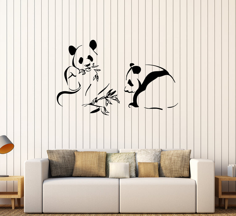 Wall Decal Animal Panda Bamboo Bear Vinyl Sticker (ed1777)