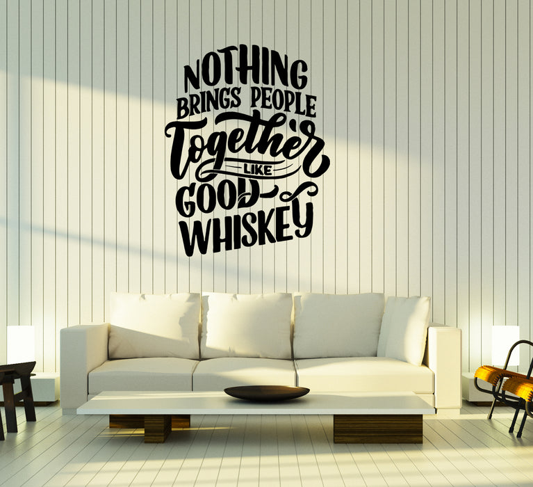 Wall Decal Word Cloud Quote Inspiration Good Whiskey Vinyl Sticker (ed1936)