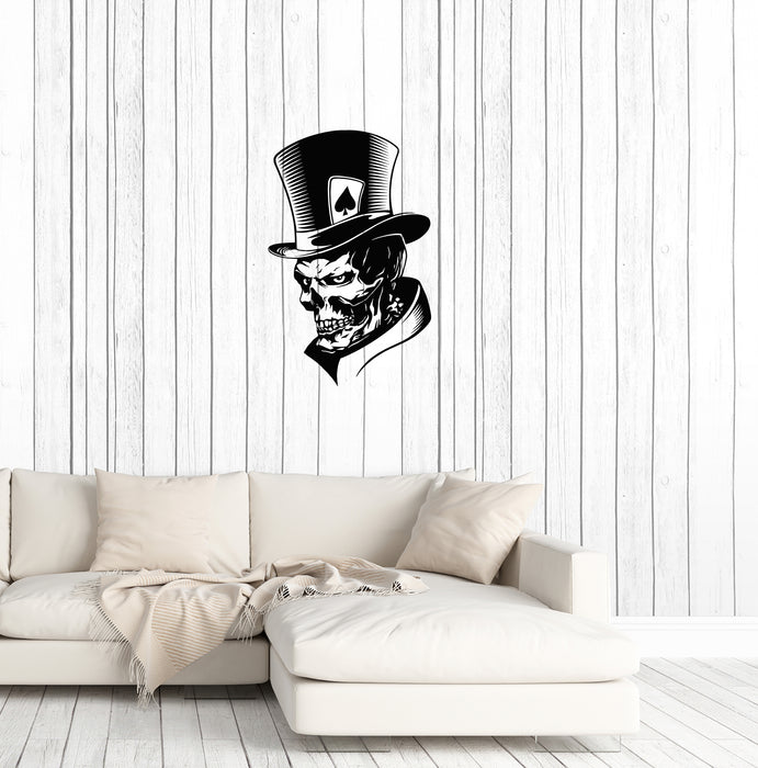 Wall Decal Joker Skeleton Skull Maps Peaks Fear Monster Hat Vinyl Sticker Unique Gift (ed665)