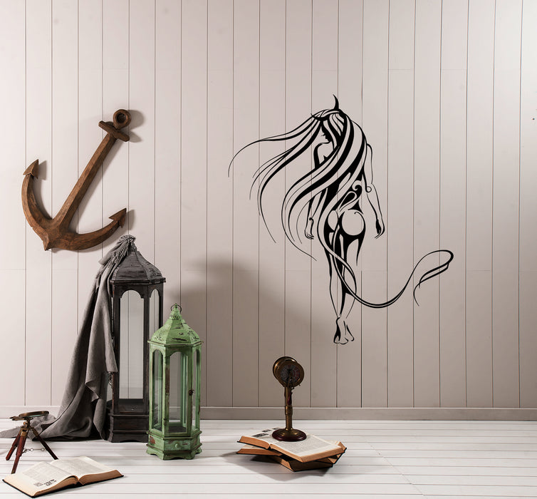 Wall Decal Naked Sexy Girl Beautiful Woman Devil Abstraction Patterns Vinyl Sticker Unique Gift (ed767)