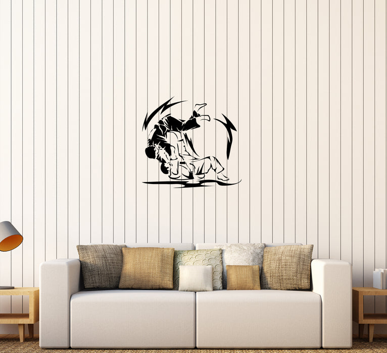 Wall Decal Wrestling Sports Competitions Sports Fighting Vinyl Sticker Unique Gift (ed779)