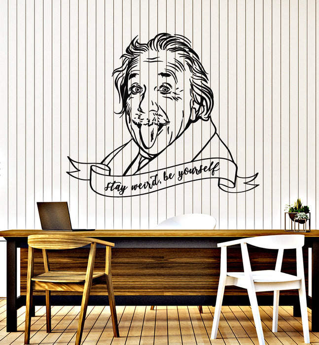 Vinyl Wall Decal Scientist Albert Einstein Lab School Physics Stickers Mural (g2637)