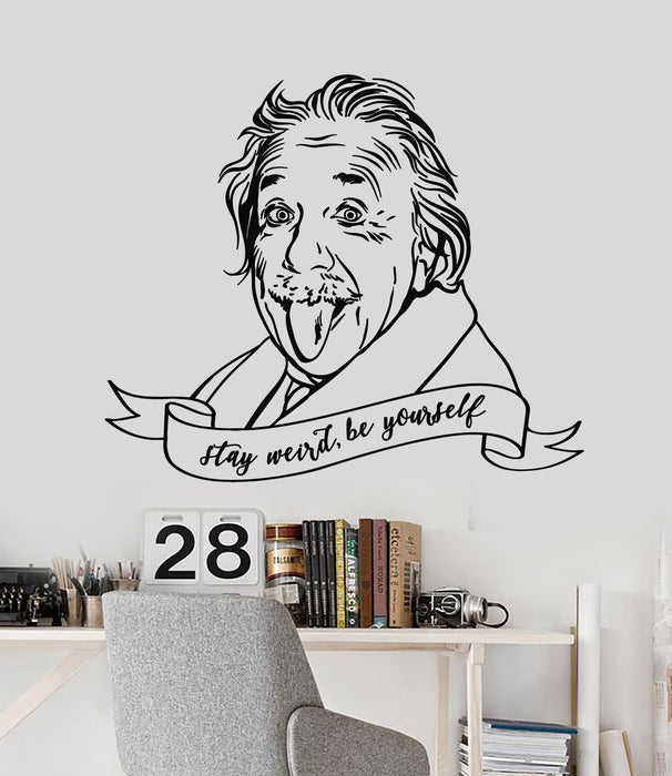 Vinyl Wall Decal Scientist Albert Einstein Lab School Physics Stickers Mural (g2637)