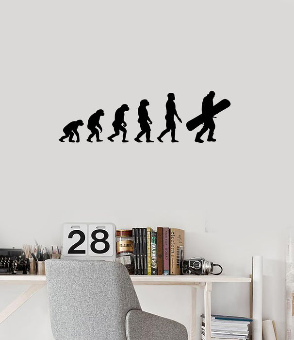 Vinyl Wall Decal Snowboarder Evolution Extreme Sports Snowboarding Stickers Mural (ig6048)