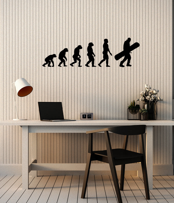 Vinyl Wall Decal Snowboarder Evolution Extreme Sports Snowboarding Stickers Mural (ig6048)