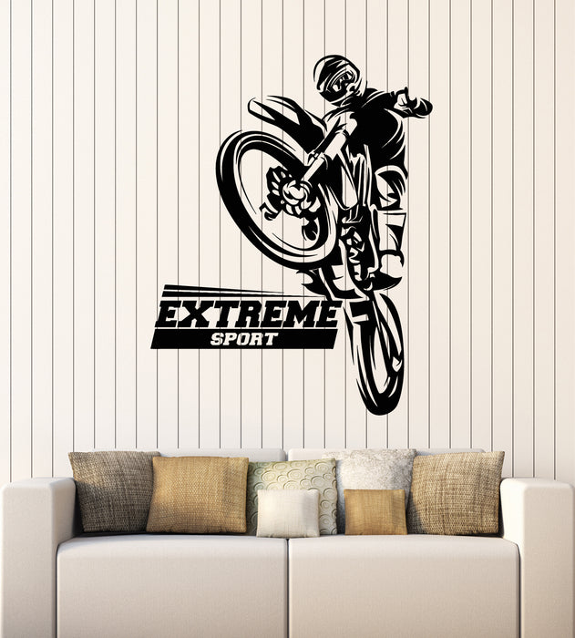 Vinyl Wall Decal Bike Racing Motor Speed Extreme Sport Stickers Mural (g5891)