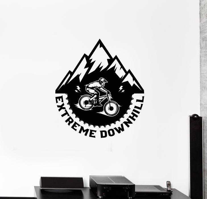 Vinyl Wall Decal Bike Mountain Racing Extreme Man Sports Stickers Mural (g4447)