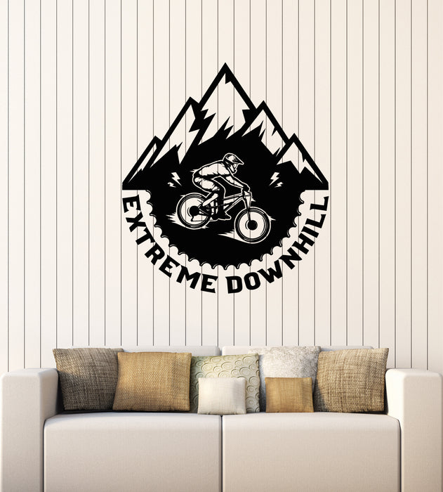 Vinyl Wall Decal Bike Mountain Racing Extreme Man Sports Stickers Mural (g4447)