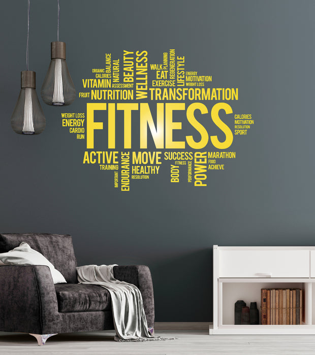 Vinyl Wall Decal Fitness ig3825
