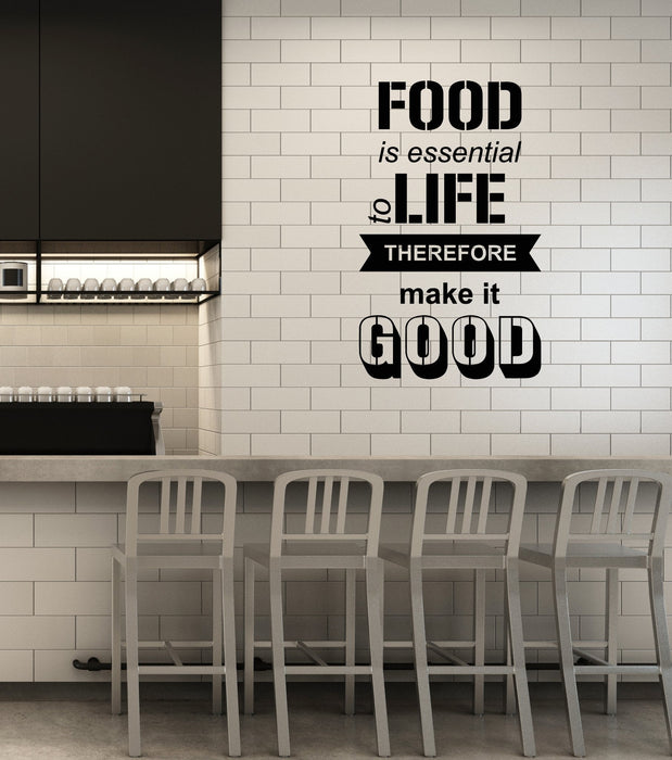 Vinyl Wall Decal Kitchen Quote Dining Room Food Interior Decor Stickers Mural (ig5712)
