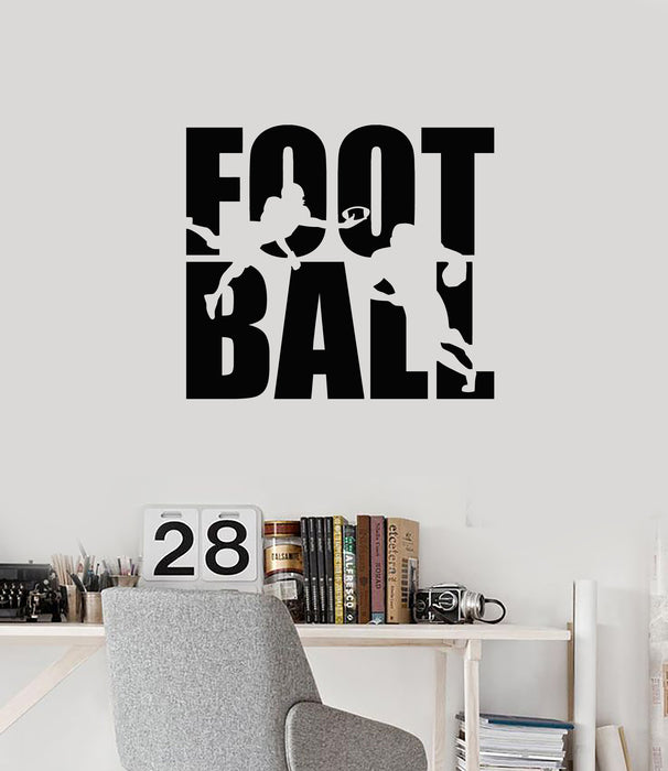 Vinyl Wall Decal Football Word Sports Boy Room Man Cave Sports Decor Stickers Mural (ig6121)