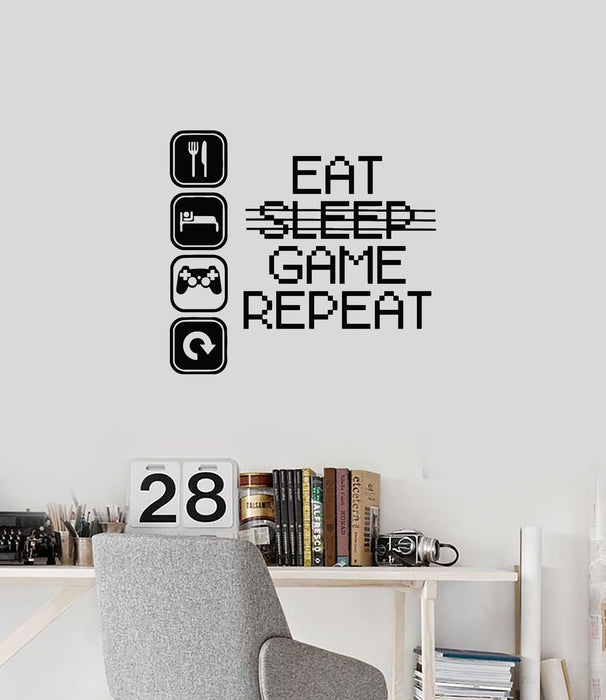 Vinyl Wall Decal Gamer Room Interior Gaming Quote Geek Quote Art Stickers Mural (ig5901)