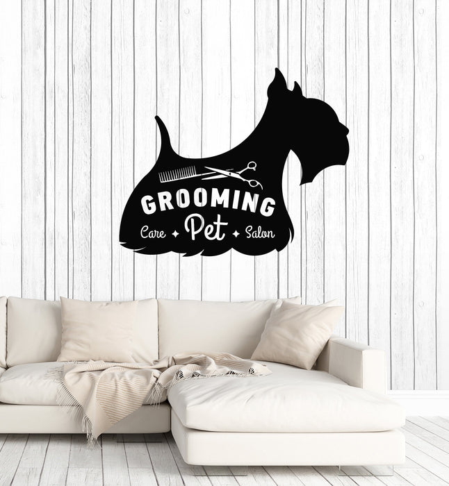 Vinyl Wall Decal Grooming Pet Care Dog Art Decor Stickers Mural (ig5272)