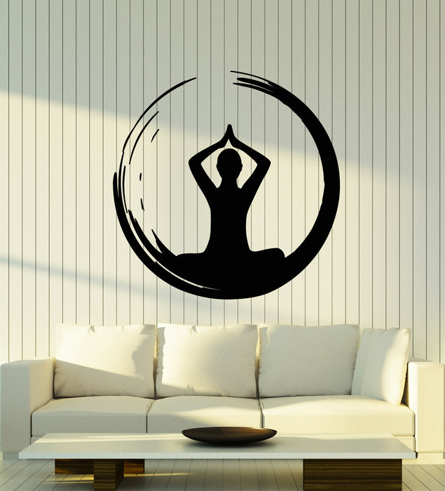 Vinyl Wall Decal Circle Zen Meditation Yoga Center Balance Stickers Mural (g1091)